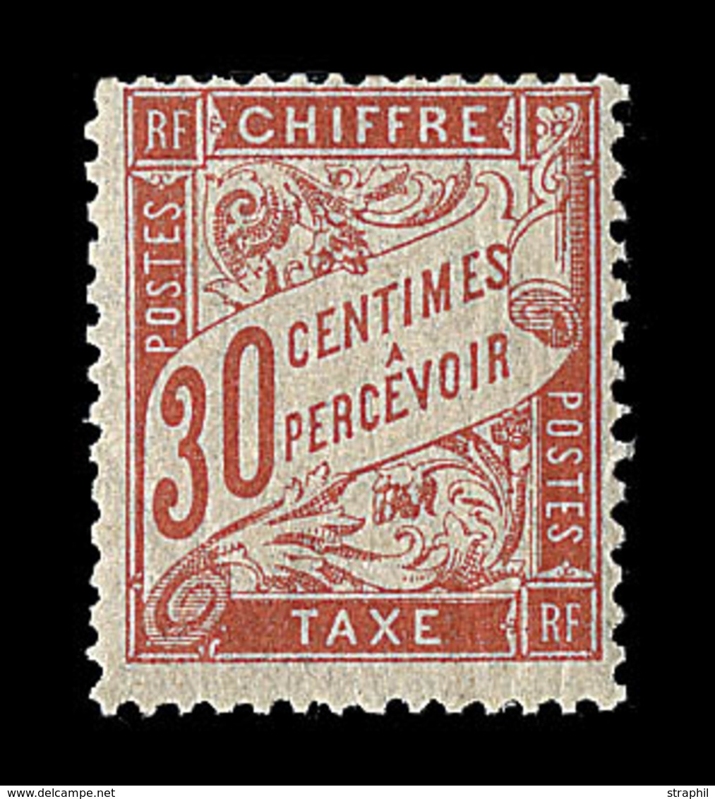 ** N°34 - 30c Rouge Orange - Signé JF Brun - TB - 1859-1959 Mint/hinged