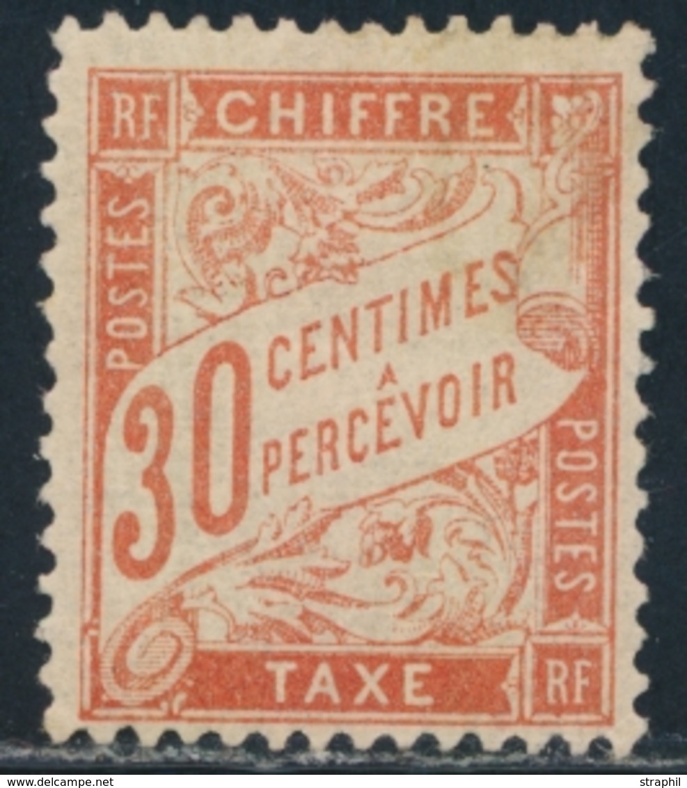 ** N°34 - 30c Rouge Orange - TB - 1859-1959 Mint/hinged