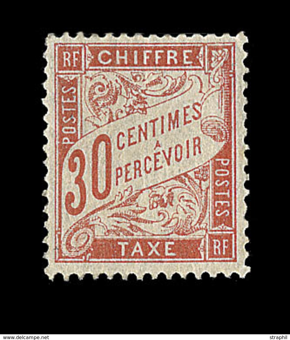 ** N°34 - 30c Rouge Orange - Signé JF Brun - TB - 1859-1959 Mint/hinged