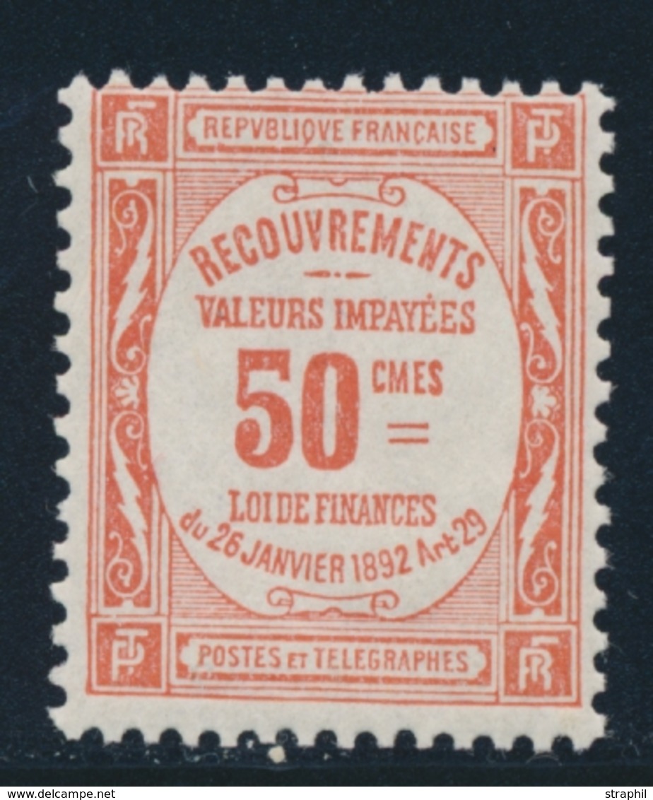 * N°47 - 50c Rouge - Signé JF Brun - TB - 1859-1959 Mint/hinged