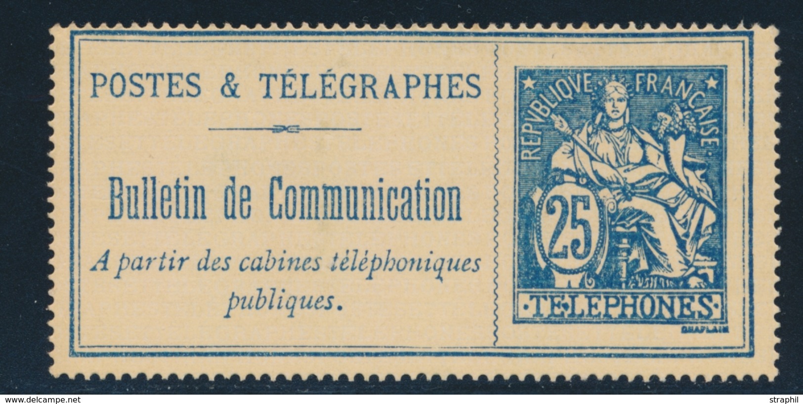 (*) TELEPHONE N°16 - 25c Bleu - TB - Telegraphie Und Telefon