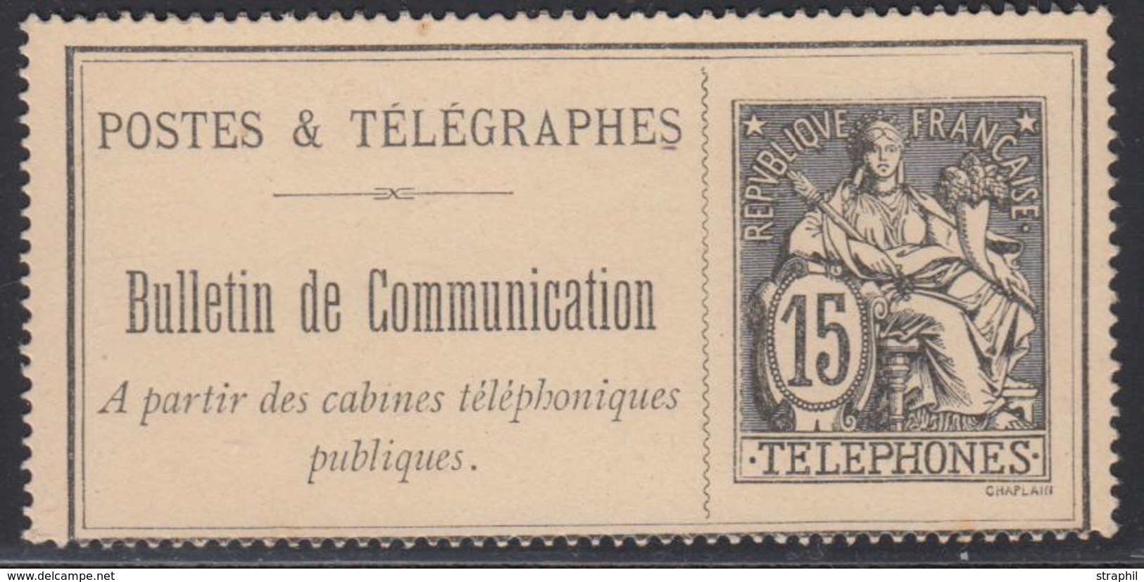 (*) TELEPHONE N°23 - 15c Noir - TB - Télégraphes Et Téléphones