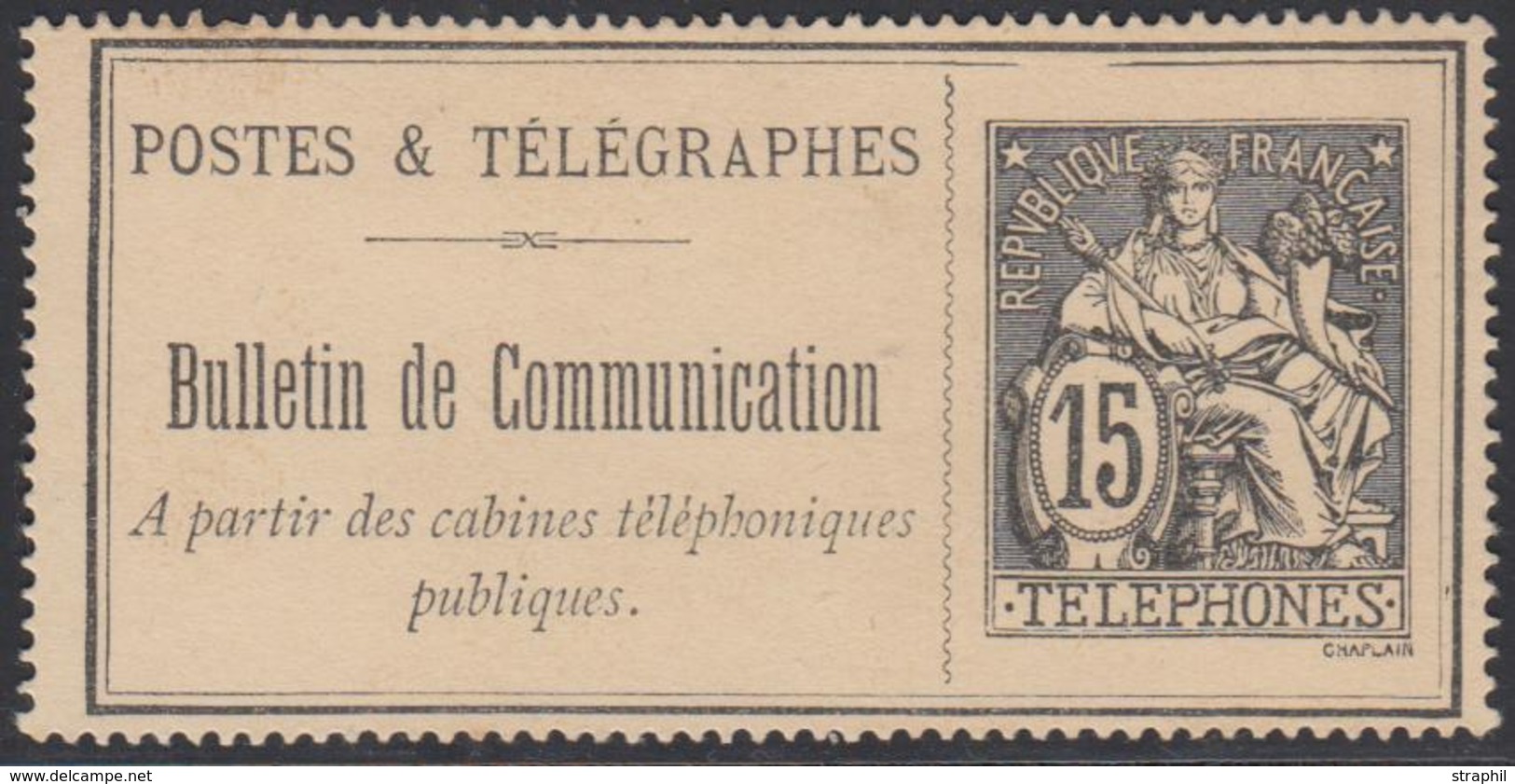 (*) TELEPHONE N°23 - 15c Noir - TB - Télégraphes Et Téléphones