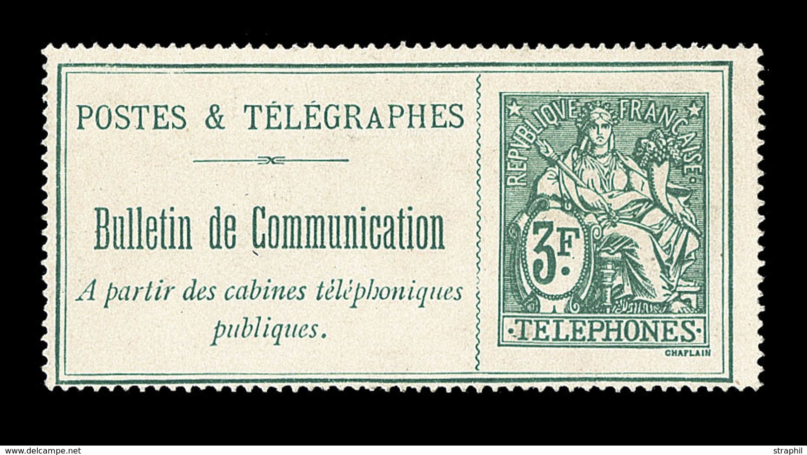 (*) TELEPHONE N°30 - 3F Vert - Petit Aminci - Asp. TB - Telegraph And Telephone