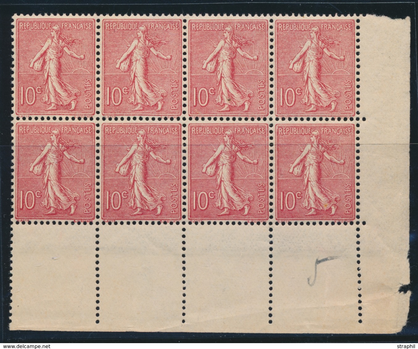 ** N°129 - Bloc De 8 - Impression Recto Verso - Signé Roumet - TB - Unused Stamps