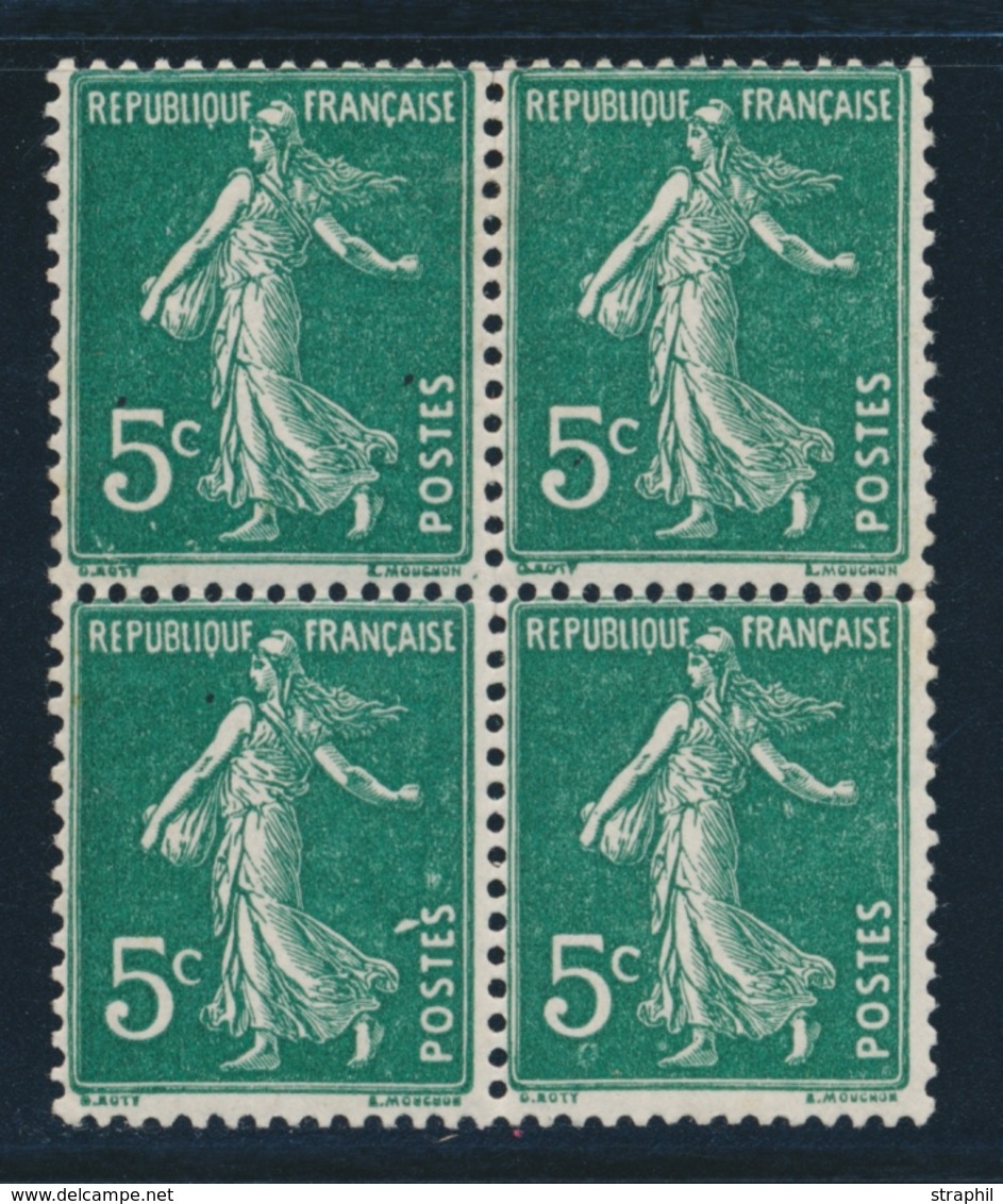 * N°137 - 5c Vert - Bloc De 4 - Recto Verso - TB - Ungebraucht