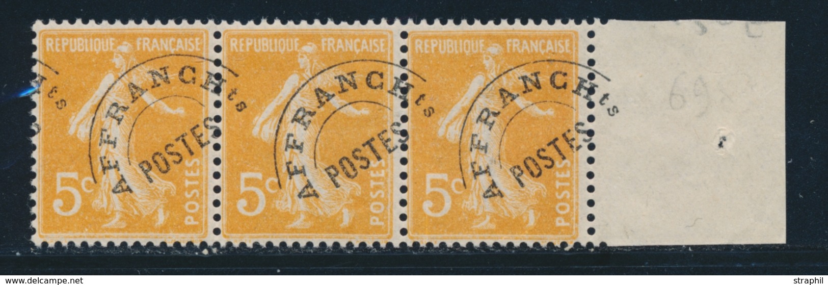 ** PREOBLITERES  N°50 - Bde De 3 - BDF - Surcharge à Cheval - TB - Unused Stamps