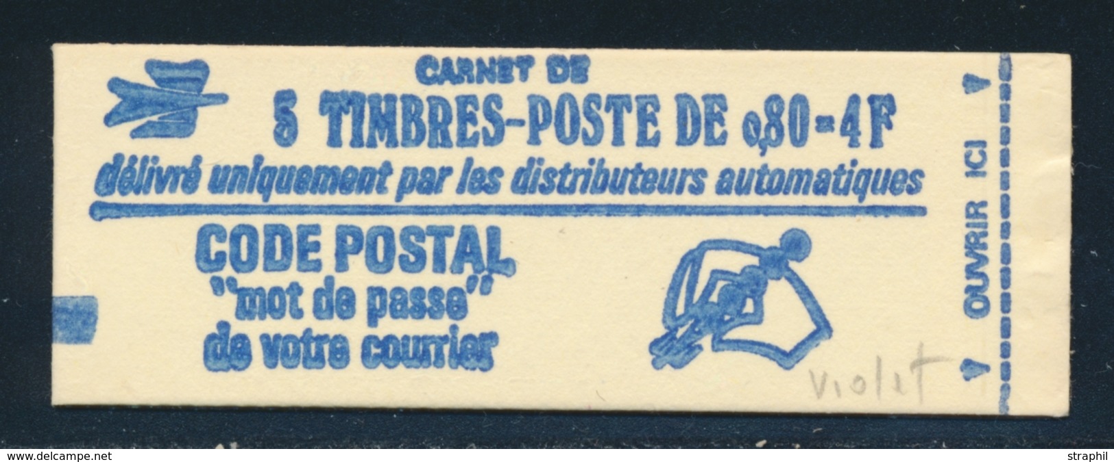 ** N°Pa 26c - Carnet De 5 T. - Pub Code Postal - Couverture En Bleu - TB - Autres & Non Classés