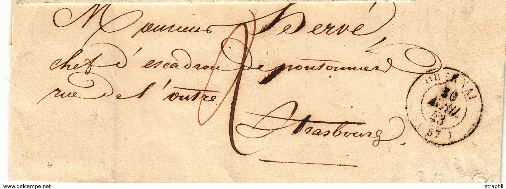 LAC T15 Obernay - 1843 - Pr Strasbourg - TB - Lettres & Documents