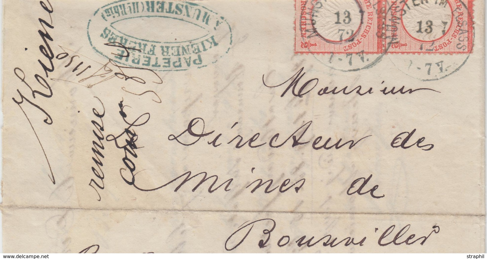 LAC N°3 Paire - Obl. Munster Im Elsass - 13/7/72 - Pr Bouxwiller - TB - Briefe U. Dokumente