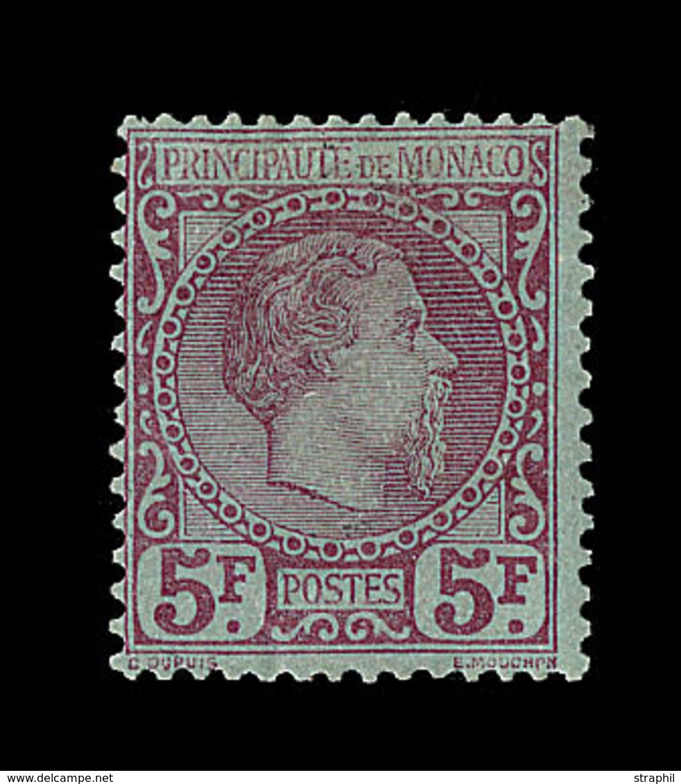 * N°10 - 5F Carmin S/verdâtre - Forte Charn. - Signé - TB - ...-1885 Préphilatélie