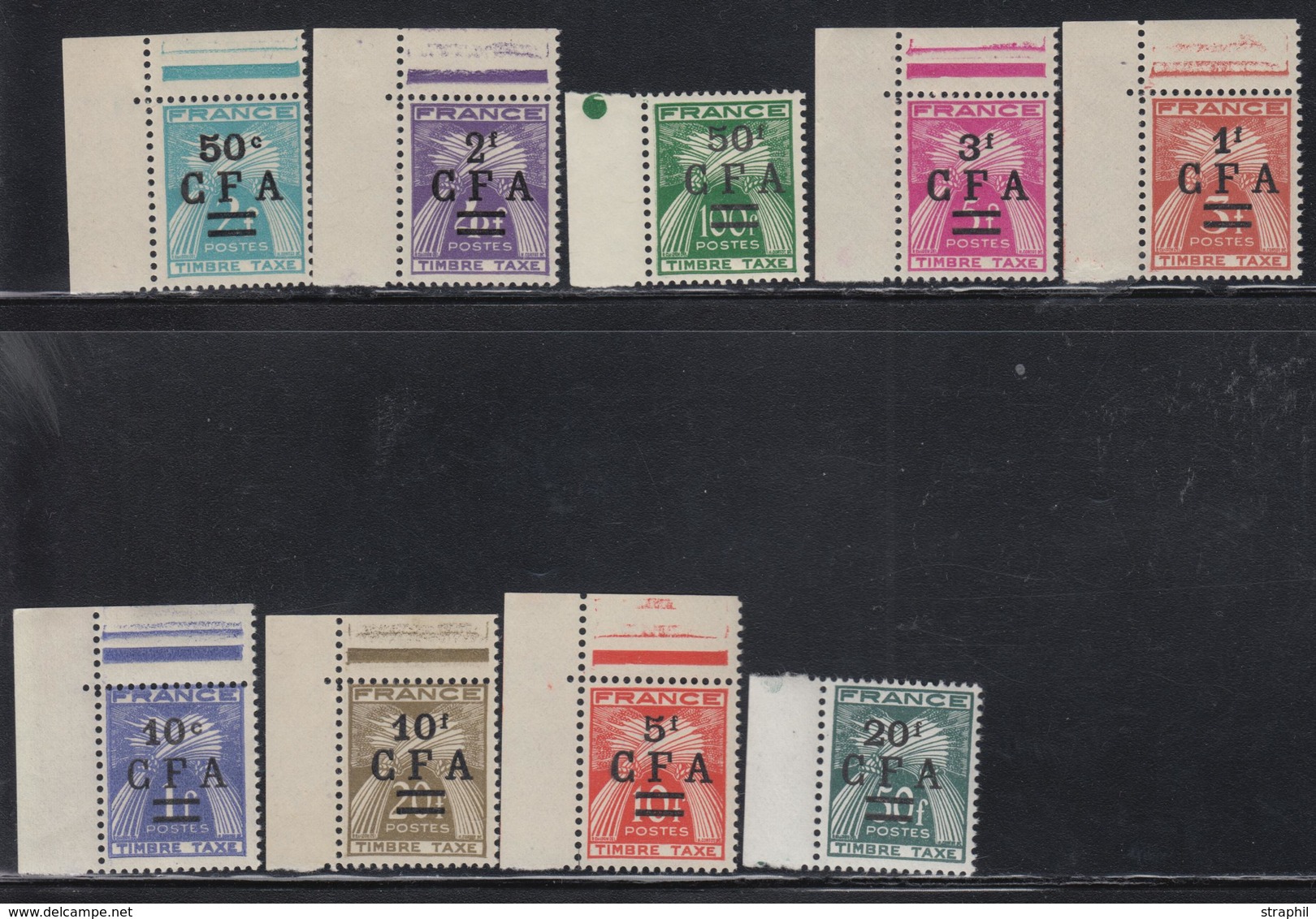 ** CFA - Dépt De La REUNION - TIMBRES TAXE N°36/44  - Tous BDF - TB - Sonstige & Ohne Zuordnung