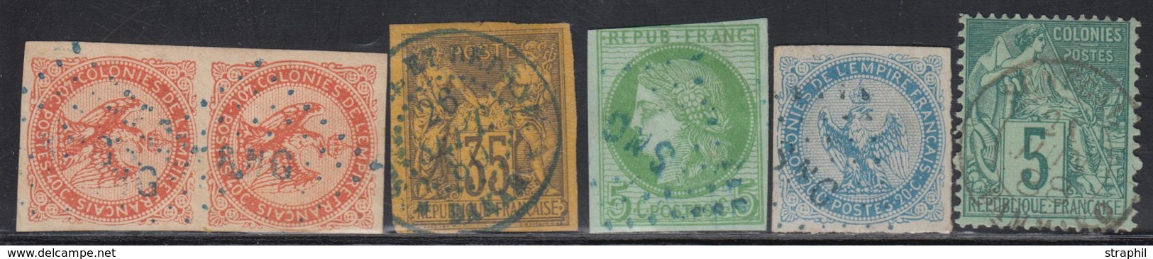 O N°4, 5 Paire, 17 Obl. "SNG", 45, 49 Obl. Càd SENEGAL - TB - Eagle And Crown