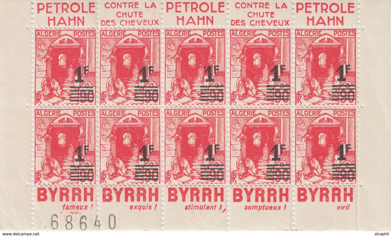 ** N°158A - Bloc De 10 De Carnet - Pub Pétrole HAHN/BYRRH - TB - Vide