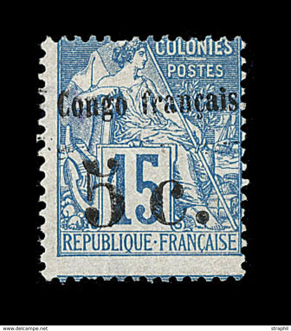 (*) N°2 - 5c S/15c Bleu - Signé Calves - TB - Autres & Non Classés