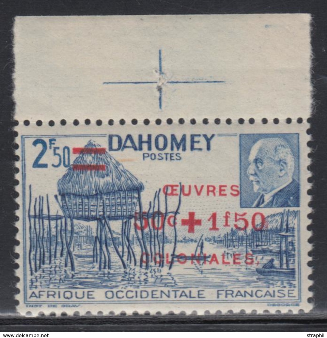 ** N°153 - BDF - Croix De Repère - Dt Variété - Surch. Déplacée - TB - Other & Unclassified