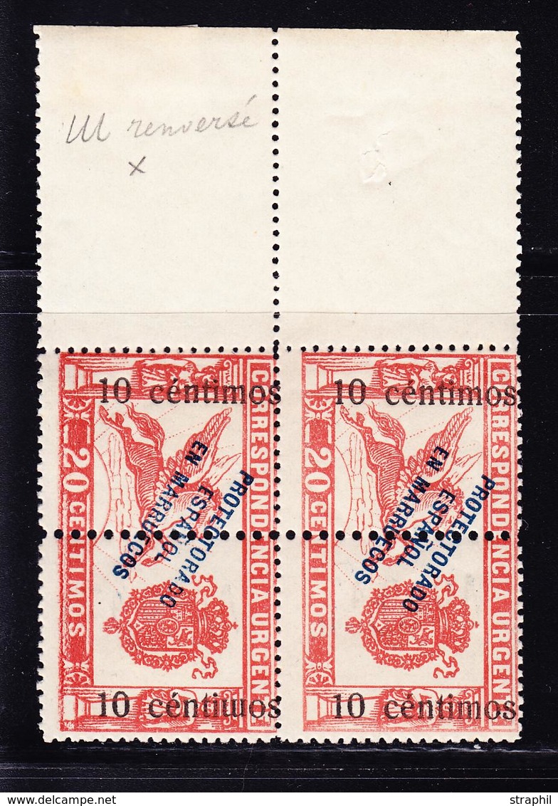 **/* N°64 - "M" Renversé DE "Centimes" S/1 Ex - TB - Spanish Morocco