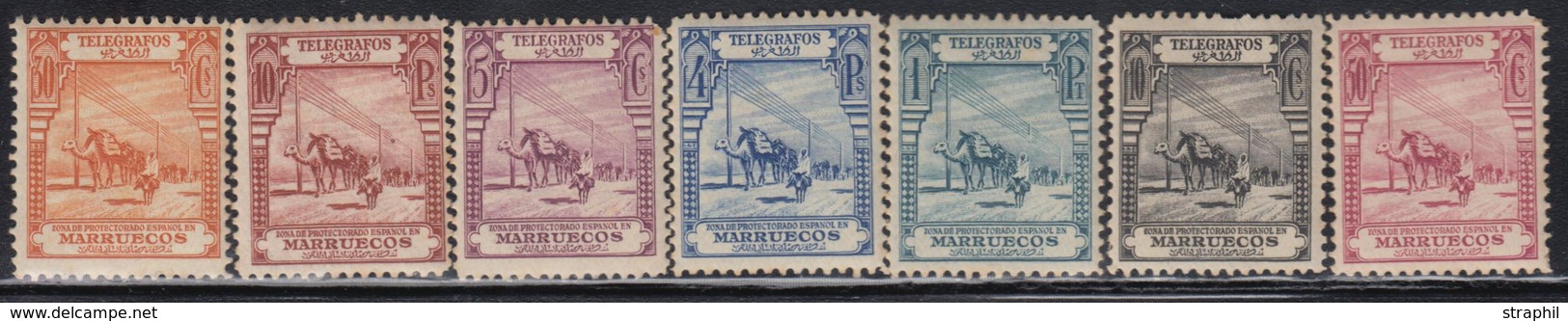 * TIMBRES TELEGRAPHE N°25/31 - TB - Maroc Espagnol