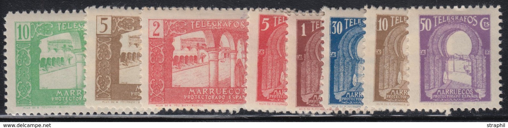 * TIMBRES TELEGRAPHE N°52/59 - TB - Maroc Espagnol