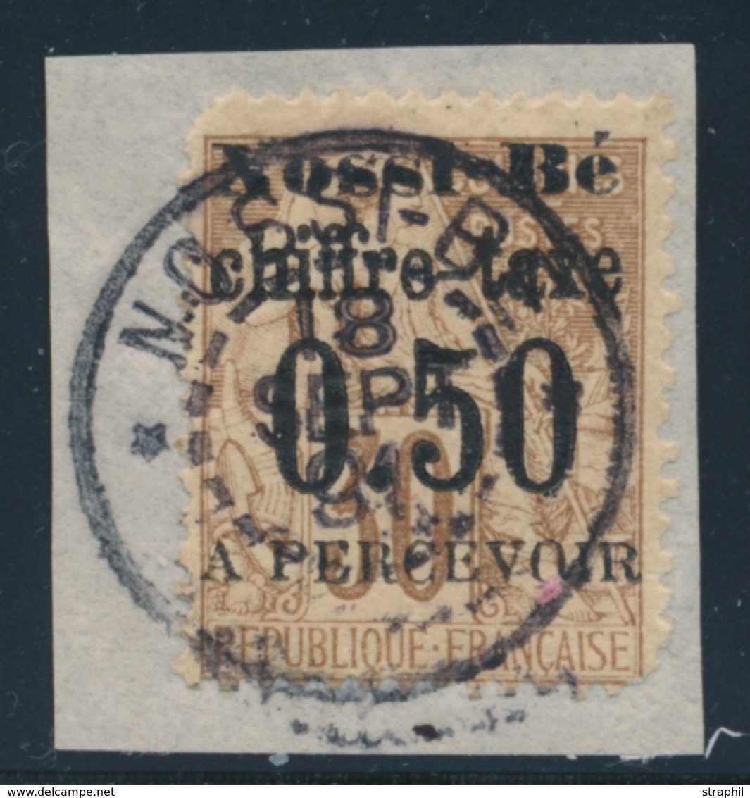 F TAXE  N°3 - 0,50 S/30c Brun - 1 Dt D'angle Arrondie - B/TB - Other & Unclassified