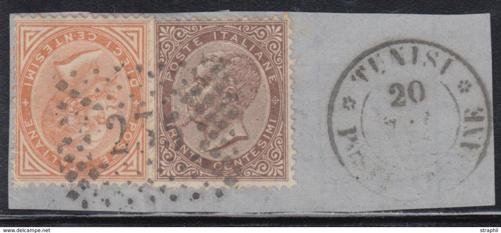 F N°15, 18 (Italie) - Obl. GC 235 - TUNISI - TB - Other & Unclassified
