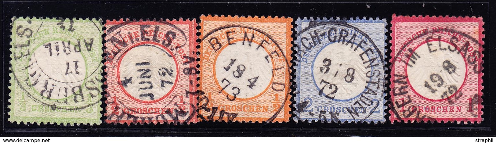 O N°2/5 + 3a - 5 T. Belles Oblit. Diff. D'Alsace - B/TB - Used Stamps