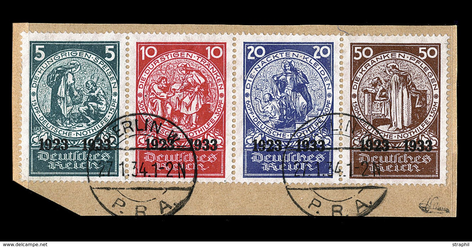 F N°479/82 - T. Du BF Nothilfe - Obl. BERLIN - 27/1/34 - Signé JF Brun - TB - Ungebraucht