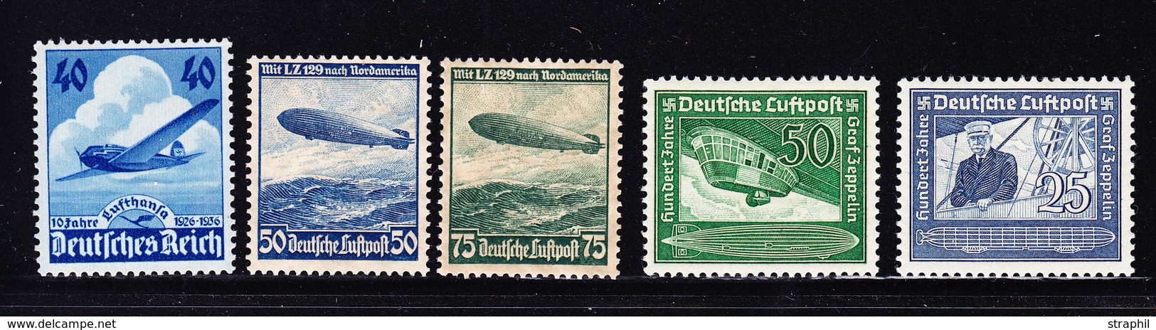 ** N°54/58 - TB - Airmail & Zeppelin