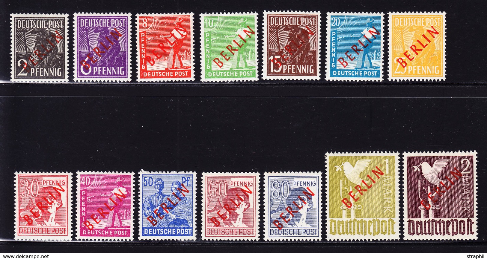 ** N°1B/18B - La Série Berlin Rouge Complète - TB - Used Stamps