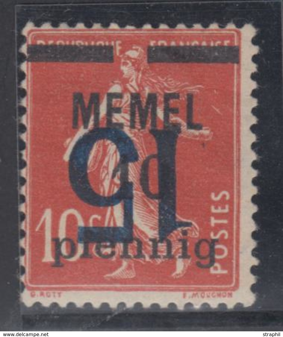 * N°38a - Surcharge Renversée - TB - Memel (Klaïpeda) 1923