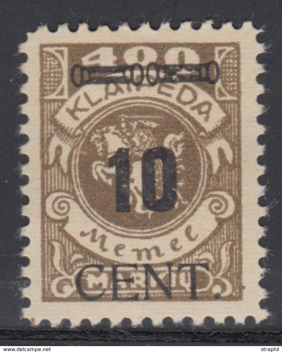 * N°175 - TB - Memel (Klaïpeda) 1923