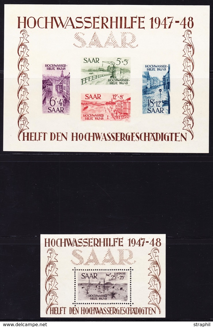 ** BLOCS FEUILLETS N°1/2 - Inondations 1947/48 - TB - Other & Unclassified