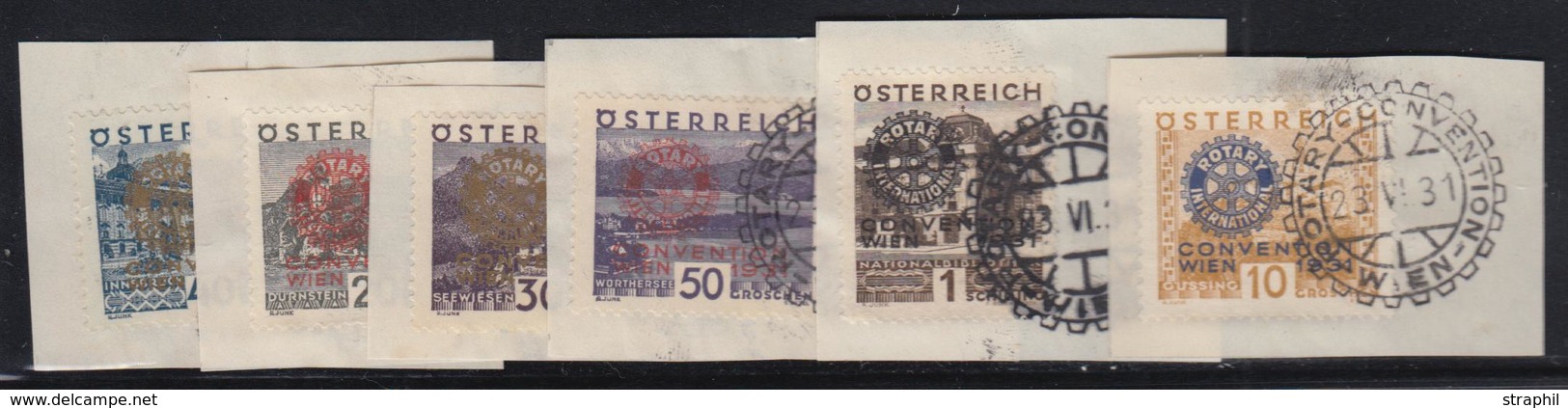 F N°398A/F - Obl. ROTARY Convention - 23/06/31 + Certif. - TB - Unused Stamps