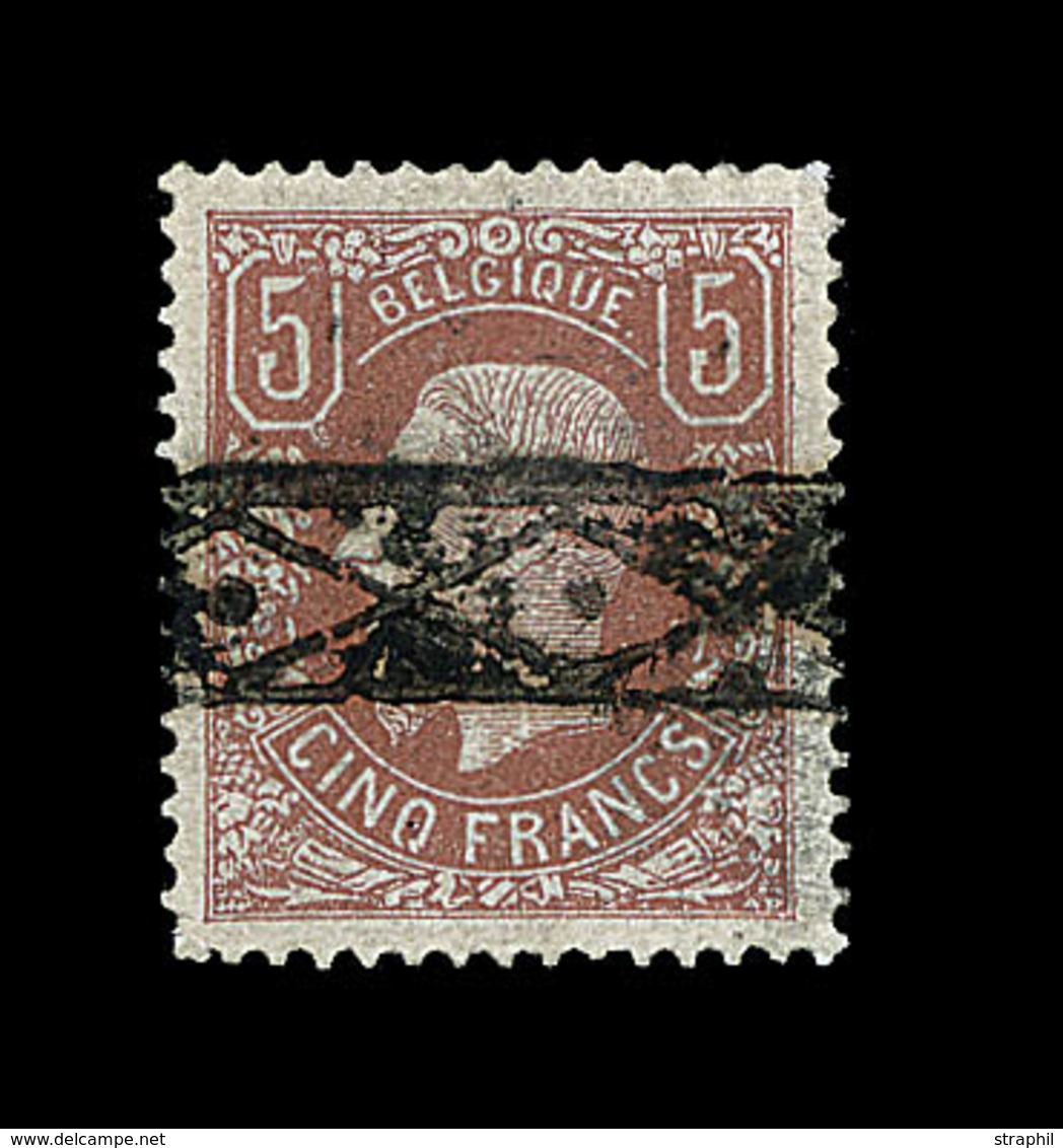 O N°37 - 5F Brun Clair - Obl. Roulette - B/TB - 1849 Epaulettes
