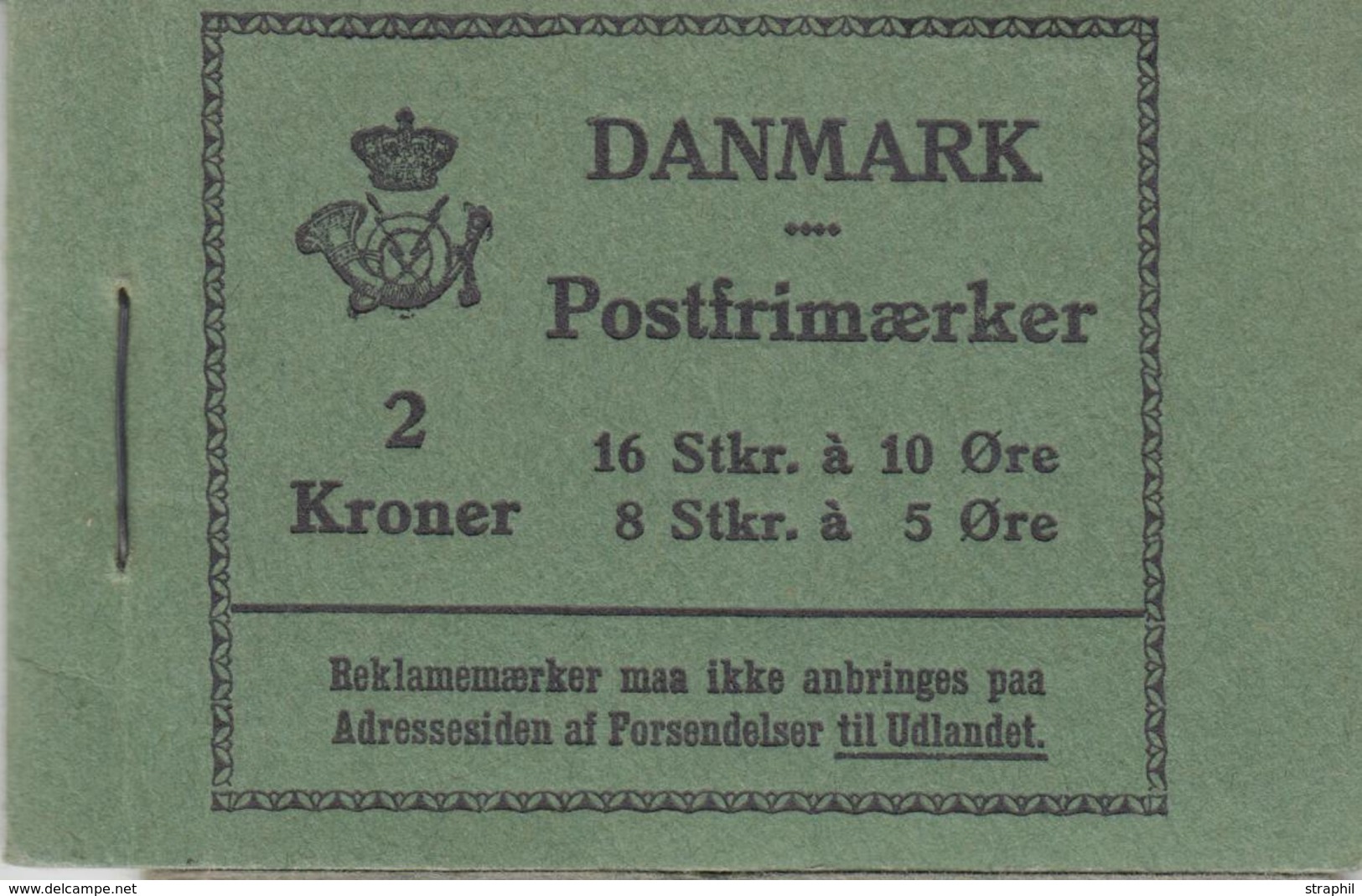 (*) N°193, 195 - 5o Vert Jaune Et 10 O Bistre - Carnet De 2 Kr - TB - Markenheftchen