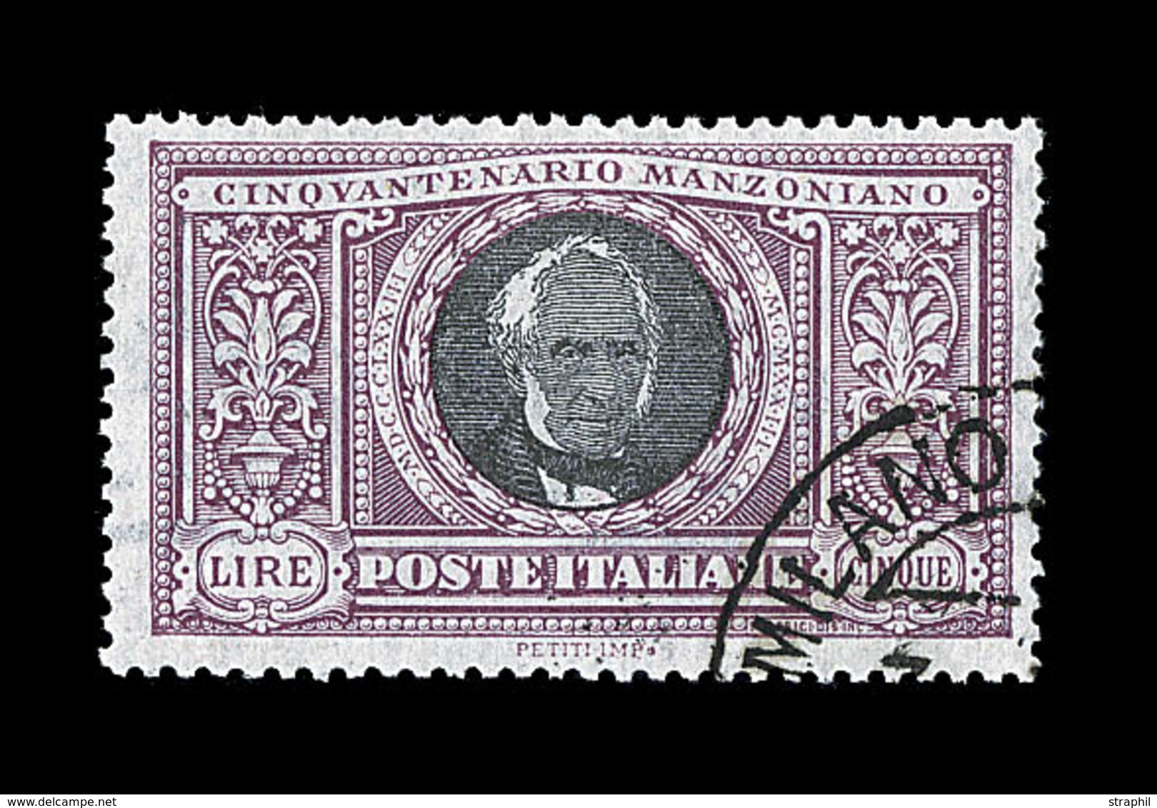 O N°151 - 5l. Violet Et Noir - Obl. Milano - TB - Neufs