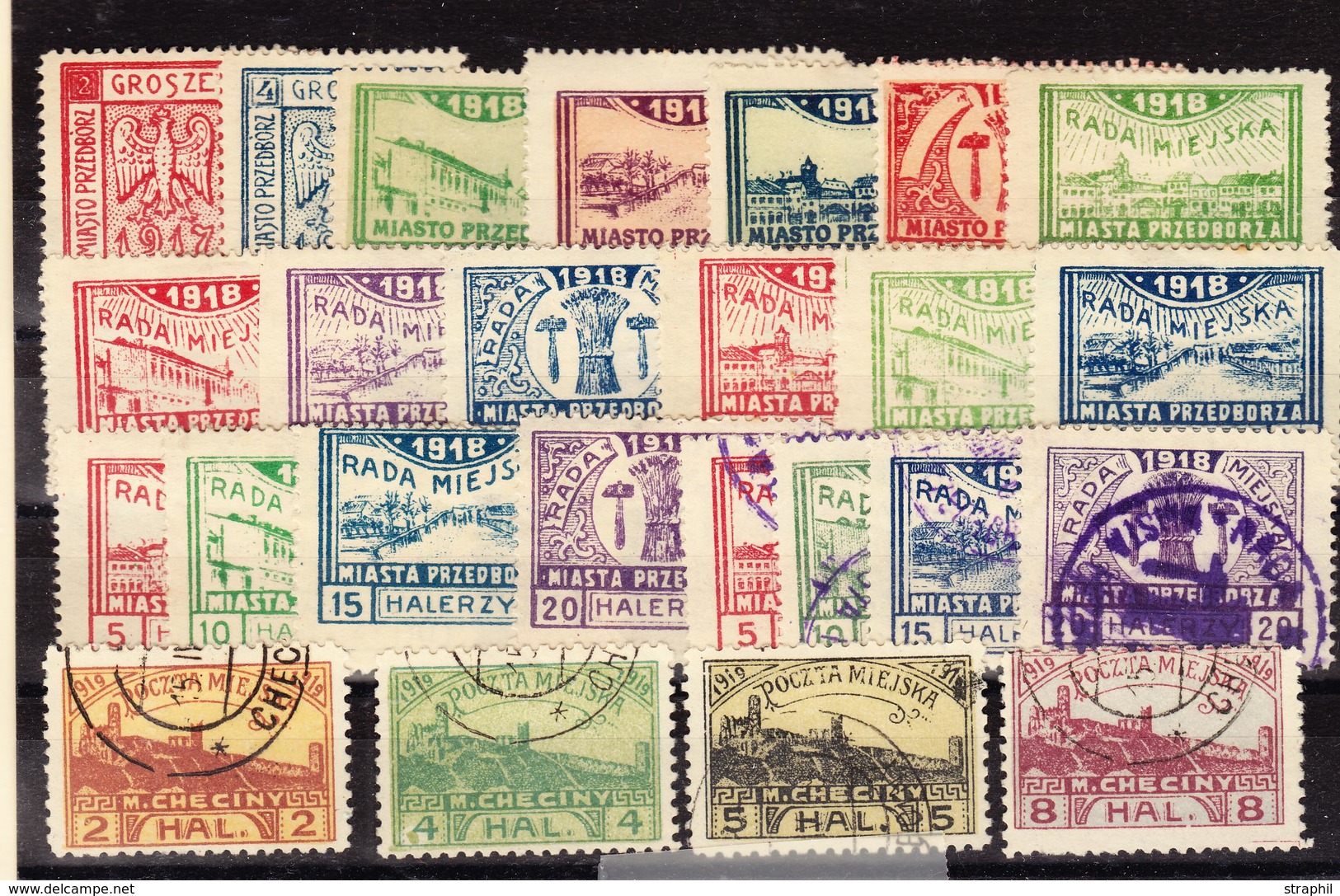 */O Emissions Locales : Przedborz - Michel N°1/18 Sf 14 - + N°15/18 Obl. + 4 T. Obl. De Checiny - B/TB - Unused Stamps