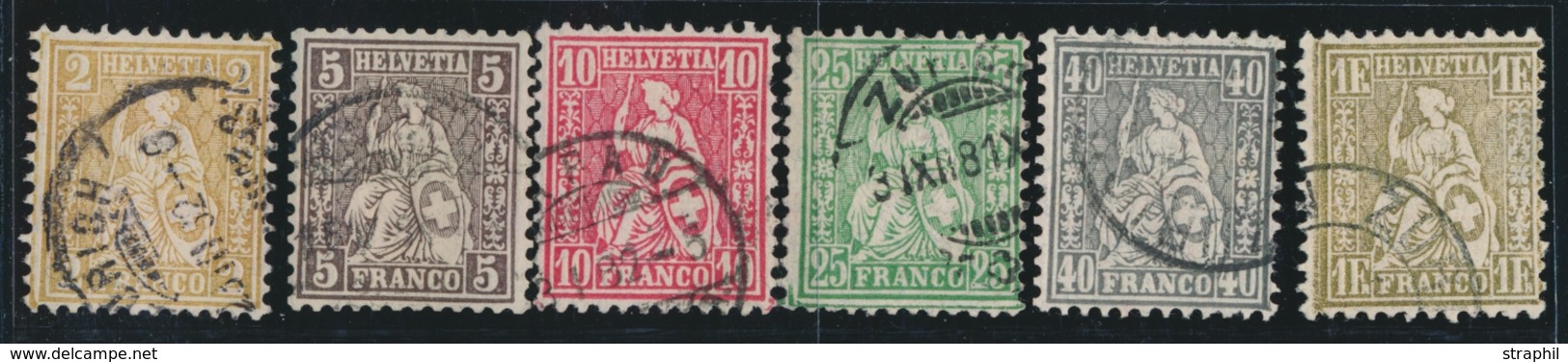 O N°44/46, 49, 50, 52 (N°49/51, 54, 55, 57) - Obl. Sans Garantie Pr Les N°50 Et 52 - B/TB - 1843-1852 Federal & Cantonal Stamps