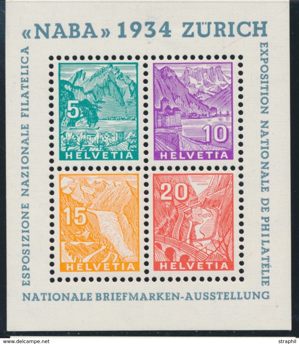 * N°1 - NABA 1934 -  TB - Blocs & Feuillets