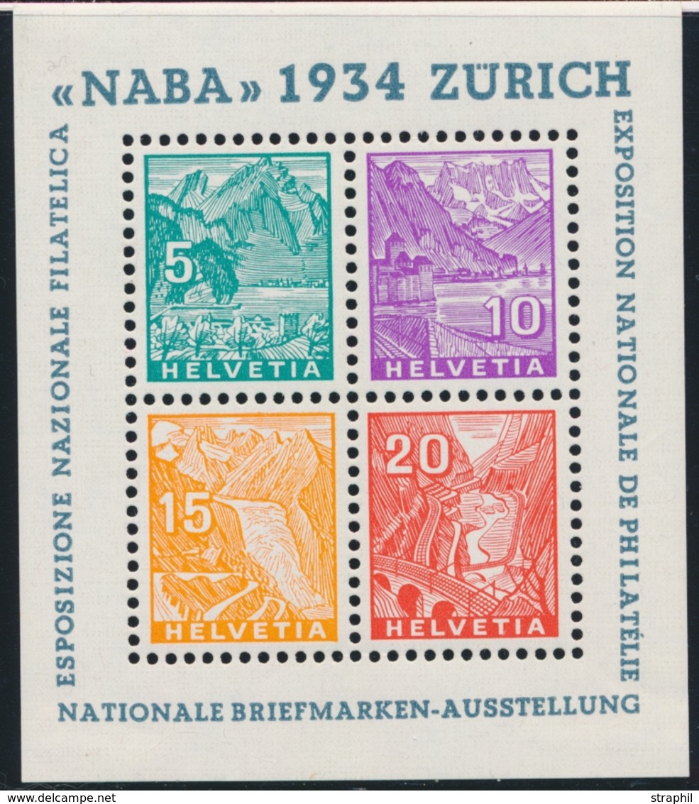 * N°1 - NABA 1934 - TB - Blocs & Feuillets