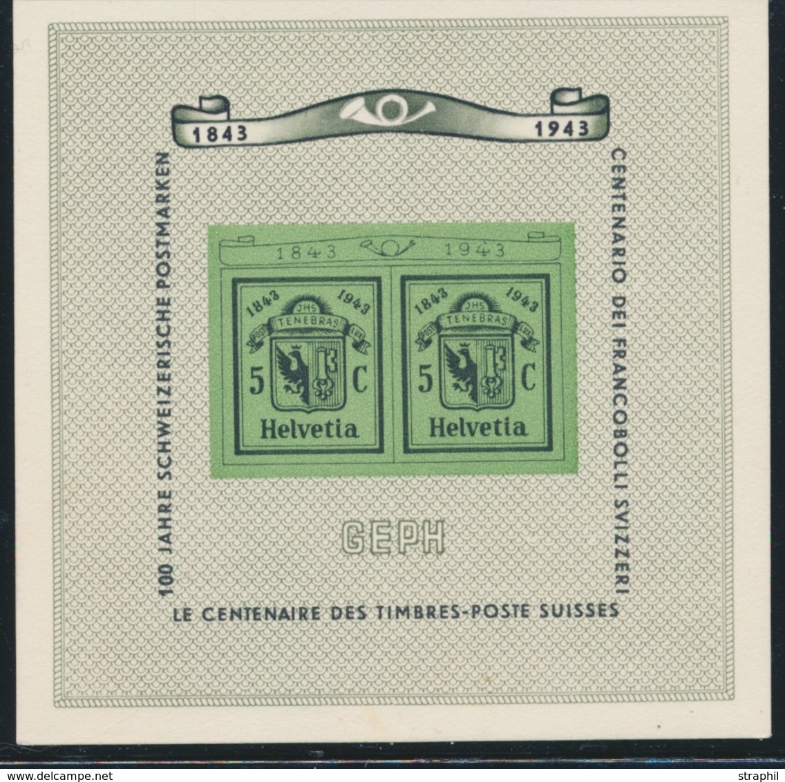 ** N°10 - GEPH 1943 - TB - Blocks & Sheetlets & Panes