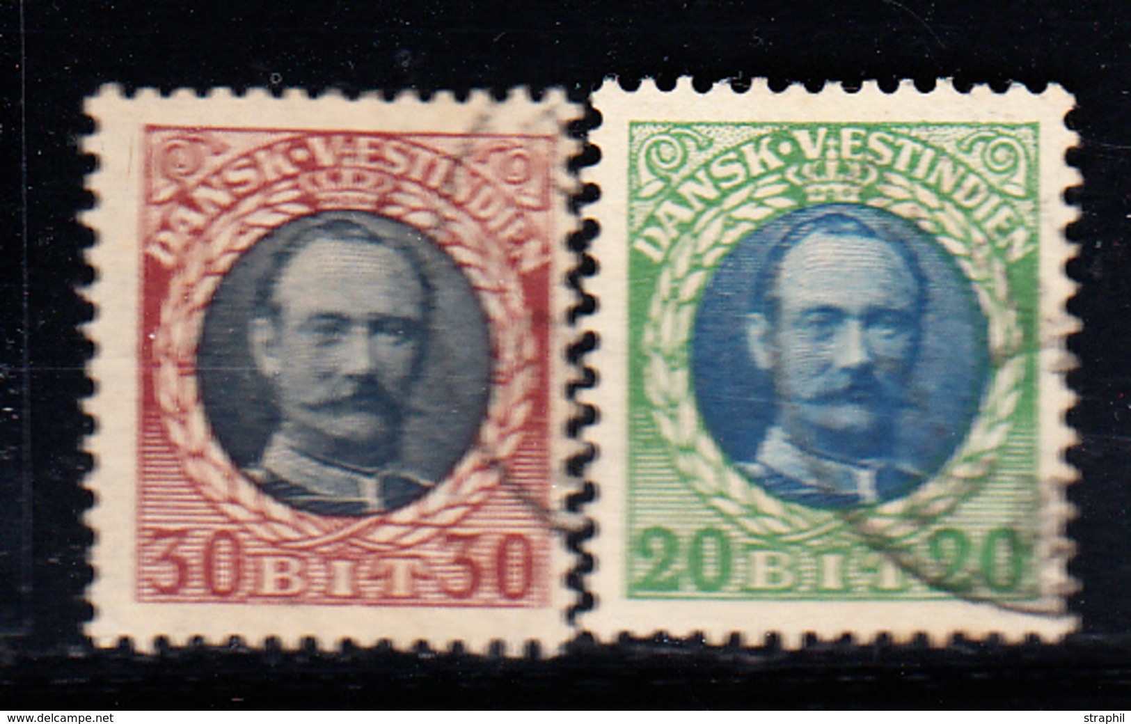 O N°39, 41 - 2 Valeurs - TB - Denmark (West Indies)
