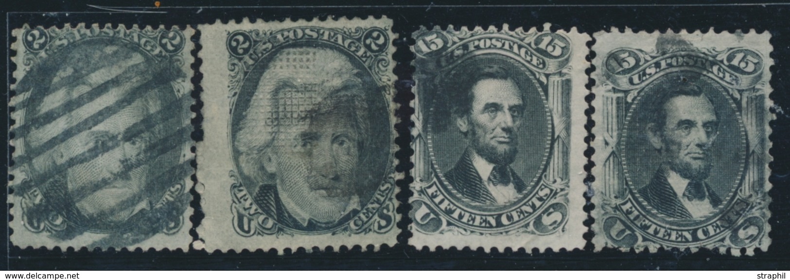 O N°27, 28 Et 27b + 28a (grilles En Relief) - B/TB - Used Stamps