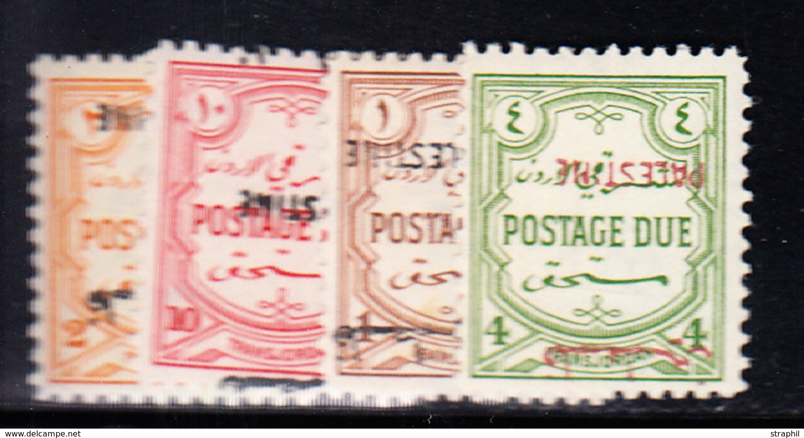 ** Taxe N°29/32 - Surch. Palestine Renversée - TB - Jordanien