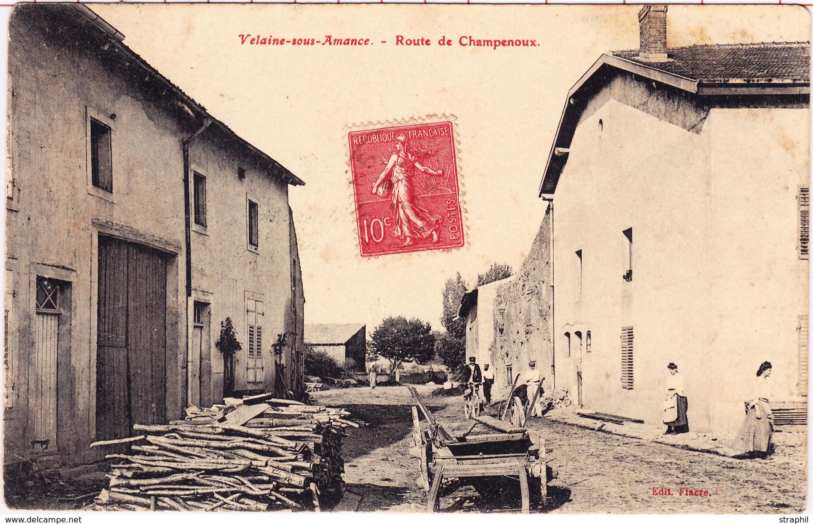 CPA Dépt 54 - Velaine Sous Amance - Route De Champenoux - Avec Animations - TB - Overprinter Postcards (before 1995)