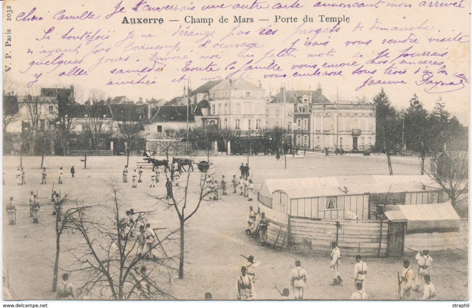 CPA Dépt 89 - Auxerre - Circ - Précurseur 1903 - Champ De Mars - Porte Du Temple - Animée - Avec Nbreux Personnages - TB - Overprinter Postcards (before 1995)