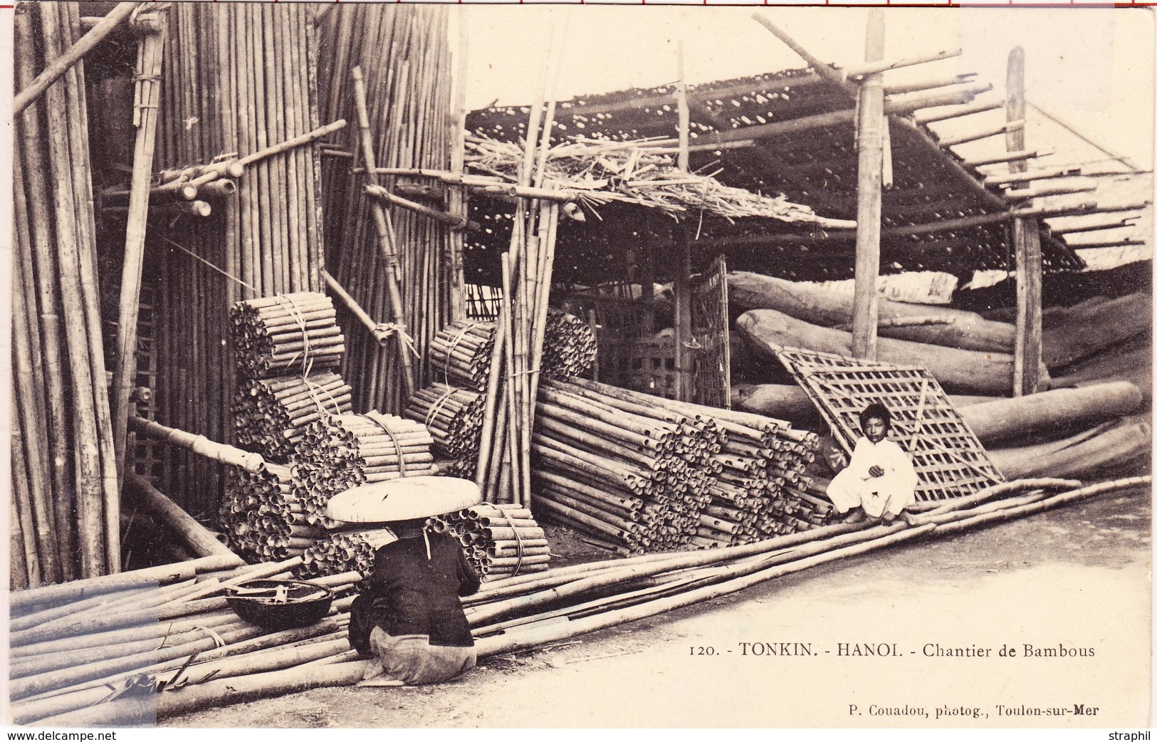 CPA TONKIN Hanoï - Chantier De Bambous - TB - Autres & Non Classés