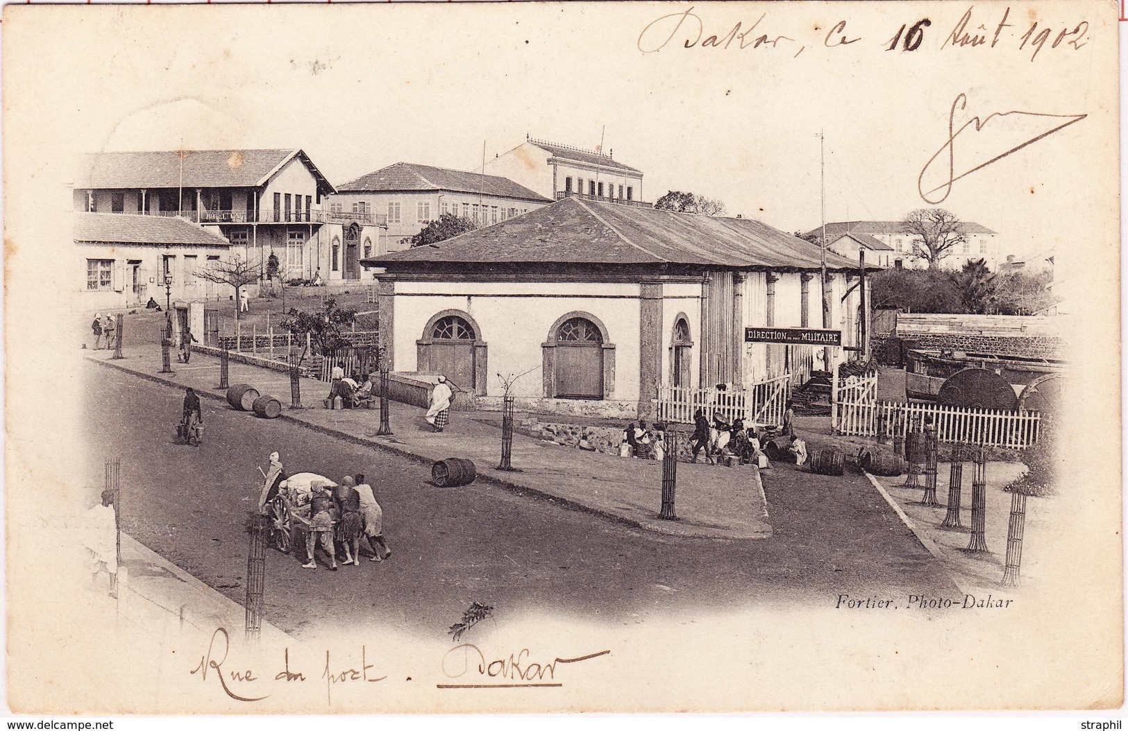 CPA Dakar - Rue Du Port à - Circ 1902 - Avec Cachet Maritime Loango à Bordeaux N°2 - TB - Sonstige & Ohne Zuordnung