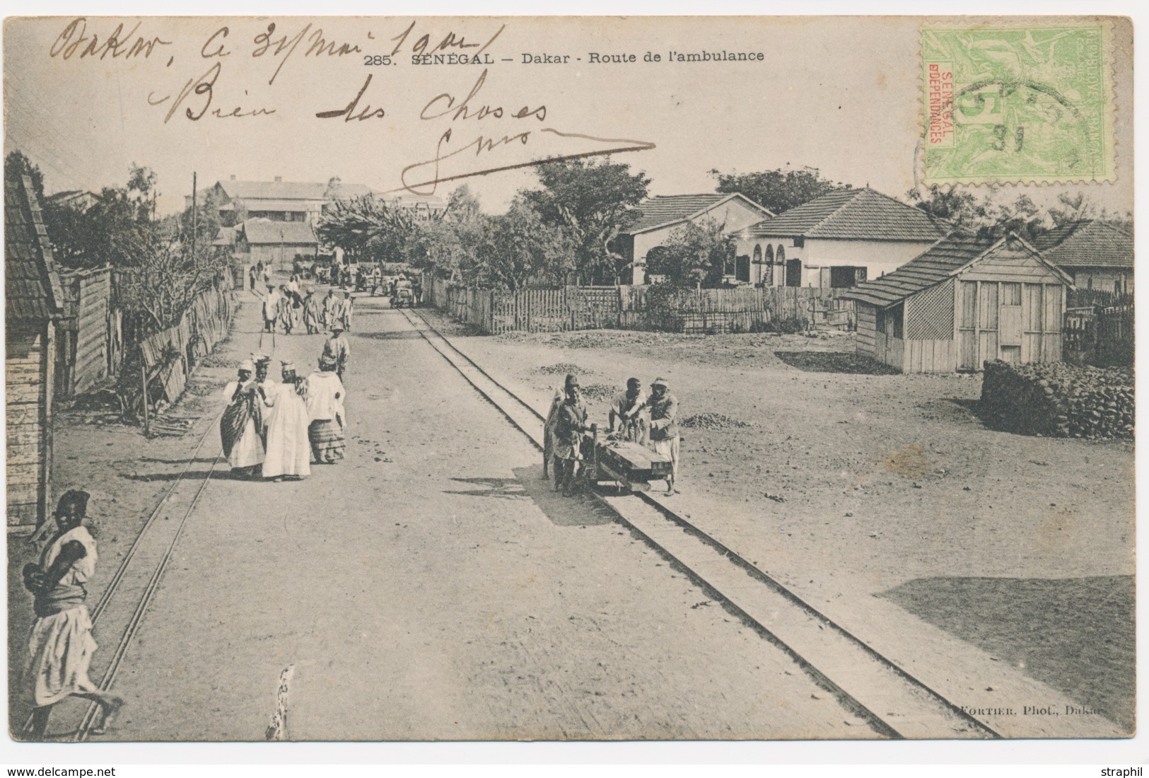 CPA Dakar - Route De L'ambulance - Circ - TB - Autres & Non Classés