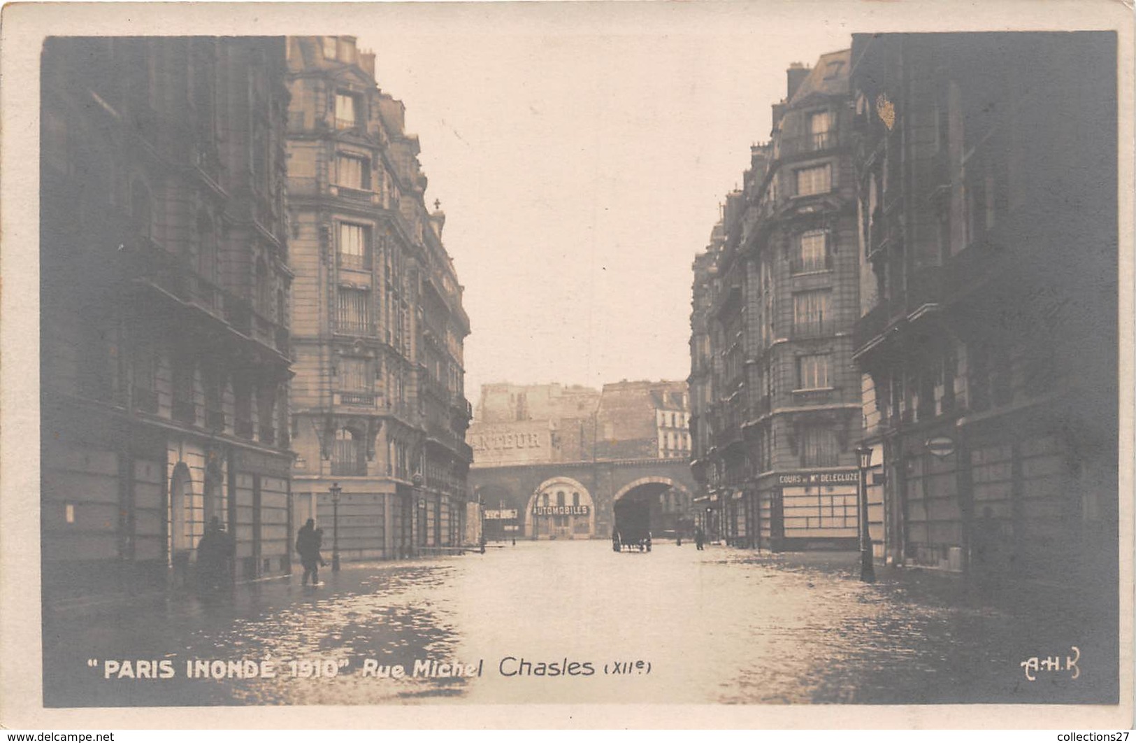 PARIS -INONDATION- RUE MICHEL, CHASLES XIIe - CARTE-PHOTO - La Crecida Del Sena De 1910